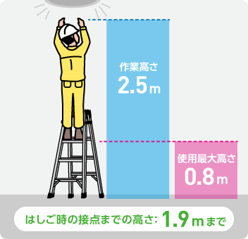 サイズ目安表 | サポート | 梯子、脚立のパイオニア 長谷川工業株式会社